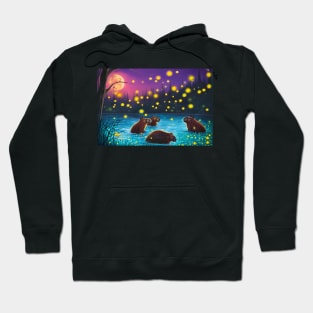 capybara lake firefly Hoodie